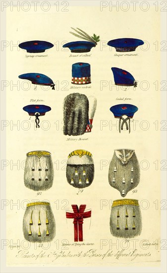 Bonnets of the Highlanders, The Scottish Gael, or, Celtic Manners, as preserved among the Highlanders,  Scotland, 19th century engraving