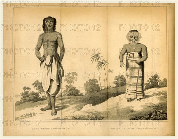 Shwe-Maong a native of Lao, Journal of an Embassy from the Governor General of India to the Court of Ava, 19th century engraving