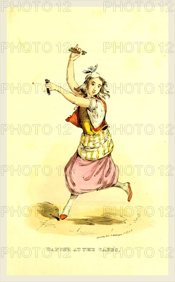 Dancer, Damascus and Palmyra, a journey to the East. With a sketch of the state and prospects of Syria under Ibrahim Pasha. With illustration by W. M. Thackeray, 19th century engraving