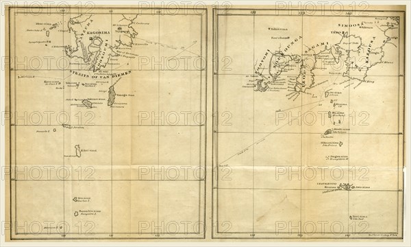 The Claims of Japan and Malaysia upon Christendom exhibited in notes of voyages made in 1837, from Canton, in the ship Morrison and brig Himmaleh, 19th century engraving