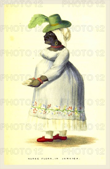 Nurse Flora in Jamaica, the Island of Jamaica, from 1801 to 1805, 19th century engraving