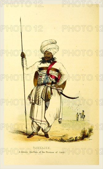 Barvajee, Cutch or Random Sketches, taken during a residence in one of the Northern Provinces of Western India, 19th century engraving