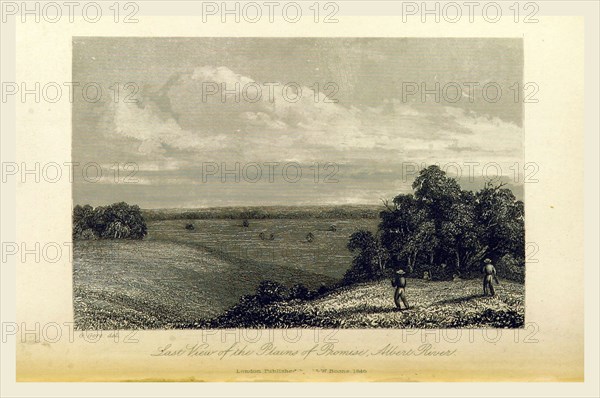 Plains of Promise, Albert River, Discoveries in Australia, with an account of the coasts and rivers explored and surveyed during the voyage of H.M.S. Beagle, in the years 1837-43, 19th century engraving