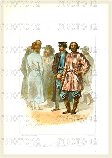 People from israel and Russia, Travel in the southern Russia and the Crimea in 1837, 19th century engraving