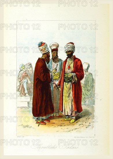 Moullahs Tatars, Travel in the southern Russia and the Crimea in 1837, 19th century engraving