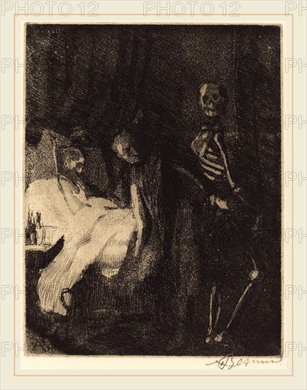 Albert Besnard, Importunate (Importune), French, 1849-1934, 1900, etching and aquatint in black on Van Gelder Zonen wove paper