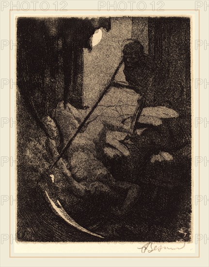 Albert Besnard, The Mystery (Le mystÃ¨re), French, 1849-1934, 1900, etching and aquatint in black on Van Gelder Zonen wove paper