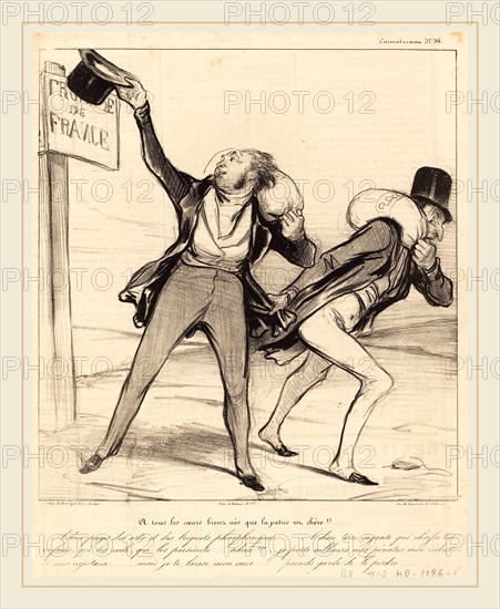 Honoré Daumier (French, 1808-1879), A tous les coeurs bien nés que la patrie est chÃ¨re!!!, 1838, lithograph on newsprint