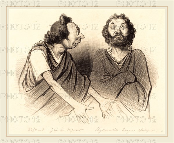 Honoré Daumier (French, 1808-1879), J'ai vu Seigneur votre malheureux fils, 1841, lithograph