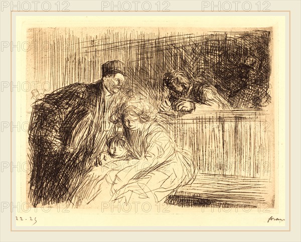 Jean-Louis Forain, The Lawyer Talking to the Prisoner (second plate), French, 1852-1931, 1909, etching