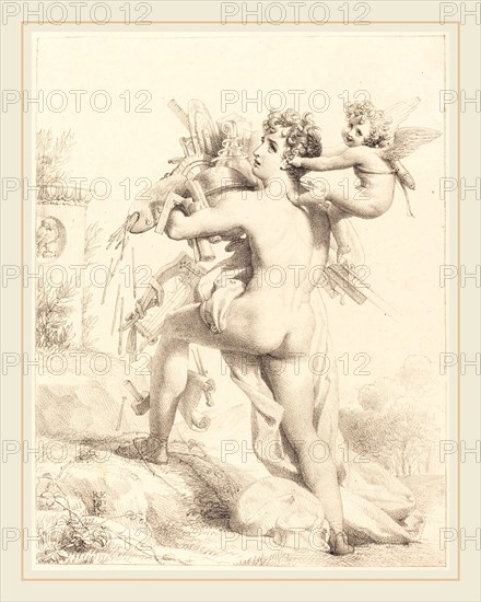 baron Pierre-Narcisse Guerin (French, 1774-1833), Grasp All, Lose All (Qui trop embrasse, mal etrient), c. 1816, lithograph