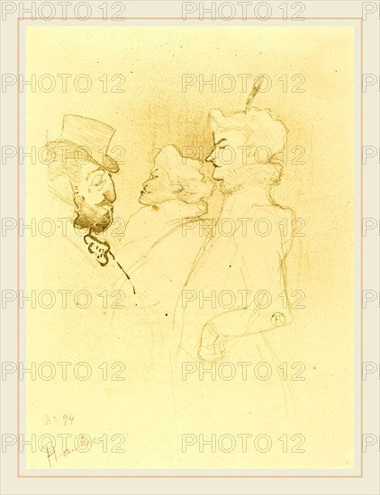 Henri de Toulouse-Lautrec (French, 1864-1901), Why Not?Once Is Not a Habit (Pourquoi pas?Une fois n'est pas coutume), 1893, lithograph in olive green on velin paper