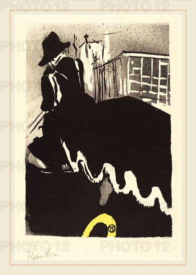 Henri de Toulouse-Lautrec (French, 1864-1901), Last Ballad (Ultime ballade), 1893, lithograph in black and yellow on velin paper