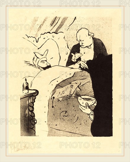 Henri de Toulouse-Lautrec (French, 1864-1901), Sick Carnot! (Carnot malade!), 1893, lithograph in black on Japan paper