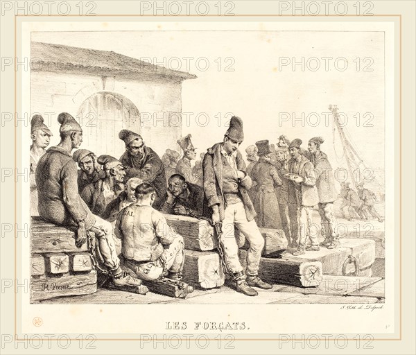 Horace Vernet (French, 1789-1863), Les forcats (The Convicts), lithograph