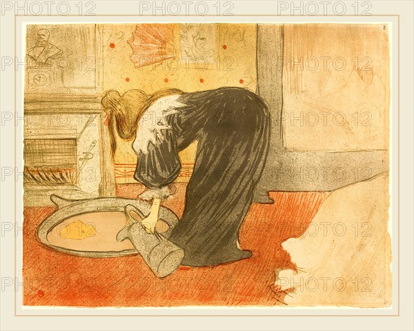 Henri de Toulouse-Lautrec (French, 1864-1901), Woman at the Tub (Femme au tub), 1896, color lithograph on thin wove paper