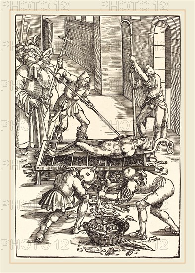 Hans Baldung Grien (German, 1484-1485-1545), Martyrdom of Saint Lawrence, 1505, woodcut