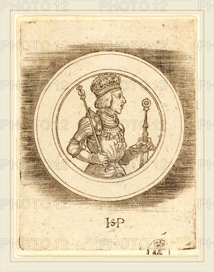 Sebald Beham (German, 1500-1550), Medal of King Ferdinand of Hungary and Bohemia, engraving