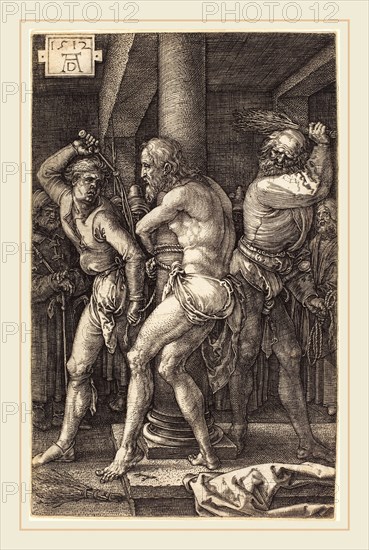 Albrecht DÃ¼rer (German, 1471-1528), The Flagellation, 1512, engraving