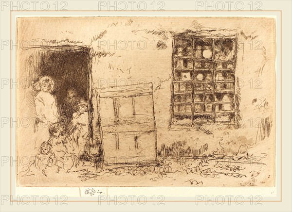 James McNeill Whistler (American, 1834-1903), The Village Sweet-Shop, 1887, etching and drypoint