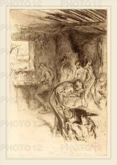 James McNeill Whistler (American, 1834-1903), The Little Forge, 1875, drypoint