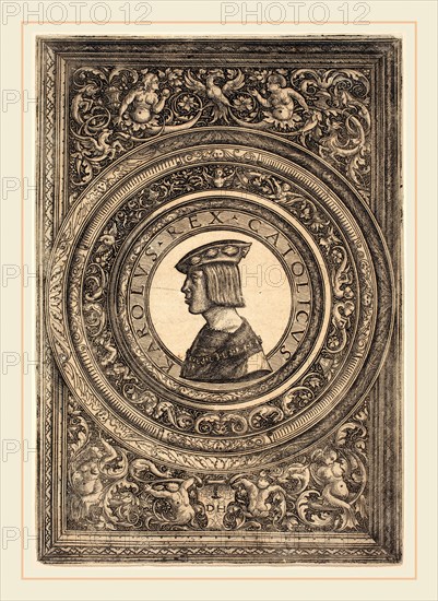 Daniel Hopfer I (German, c. 1470-1536), Emperor Charles V, etching