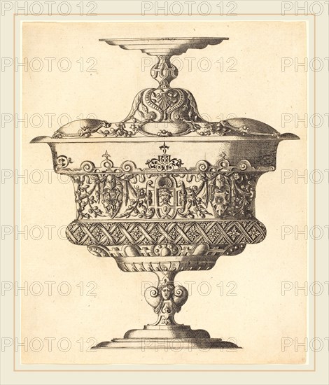 Wenzel Jamnitzer I (German, 1508-1585), Cup, etching