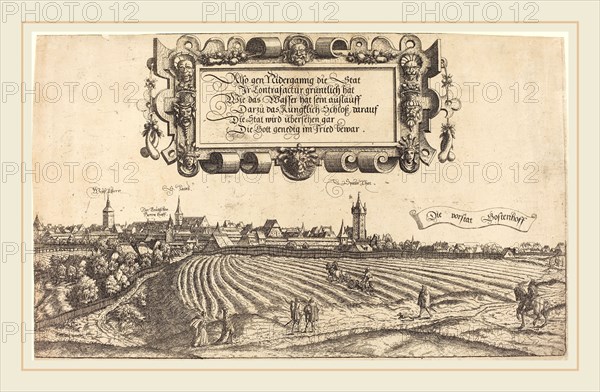 Hans Sebald Lautensack (German, 1524-1561-1566), View of Nuremberg from the West [right section], 1552, etching