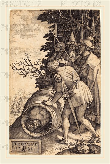 Georg Pencz (German, c. 1500-1550), Attilius Regulus, 1535, engraving on laid paper