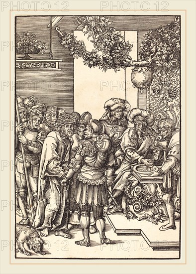 Lucas Cranach the Elder (German, 1472-1553), Pilate Washing His Hands, in or before 1509, woodcut