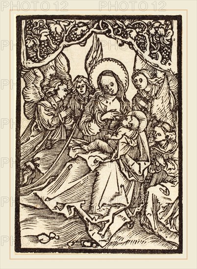 Albrecht DÃ¼rer (German, 1471-1528), The Virgin Nursing the Christ Child  with Four Angels, c. 1500, woodcut