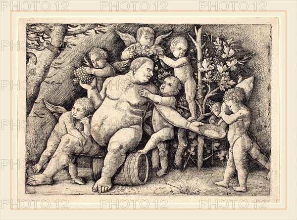 Hieronymus Hopfer after Andrea Mantegna (German, active c. 1520-1550 or after), Silenus, etching on laid paper