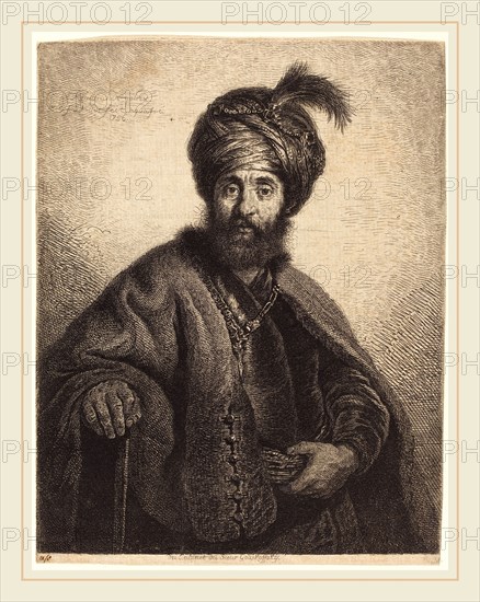 Georg Friedrich Schmidt after Rembrandt van Rijn (German, 1712-1775), The Persian, 1756, etching and drypoint on laid paper