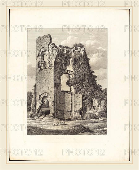 Johann Christian Reinhart (German, 1761-1847), Vicino al Circo di Caracalla, 1797, etching on laid paper [proof]