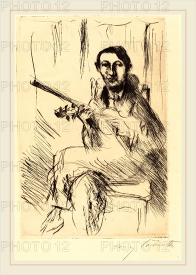 Lovis Corinth, Andreas Weissgaerber-I (Bildnis Andreas Weissgaerber), German, 1858-1925, 1919, drypoint in black on laid paper