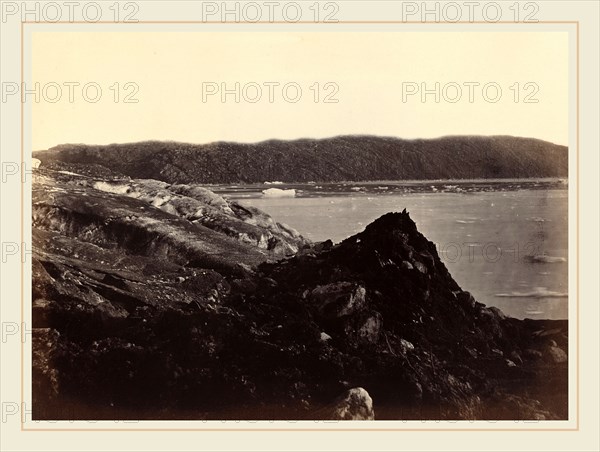 Dunmore and Critcherson (American, 1795-1925), The Arctic Regions: No. 36. The Glacier As Seen Flowing Or Being Forced Down Between The Hills, Ploughing Up A Moraine Of Earth And Rocks, Twenty To Thirty Feet High, 1869, albumen print