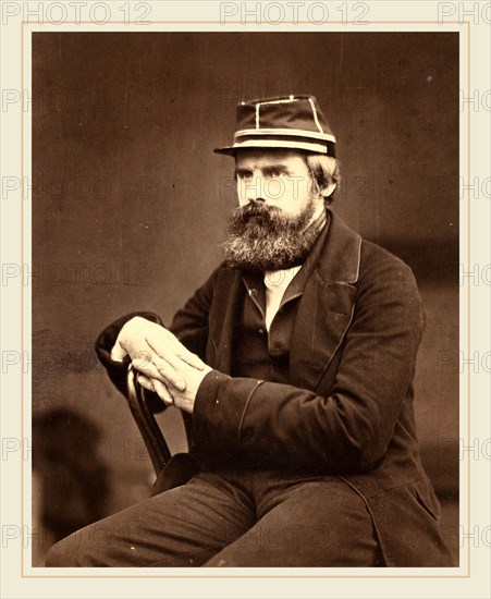 Roger Fenton or Dr. Hugh Welch Diamond (British, 1809-1886), Roger Fenton, c. 1855, salted paper print from collodion glass negative