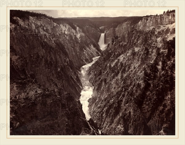 F. Jay Haynes (American, 1853-1921), Grand Canyon of the Yellowstone and Falls, c. 1884, albumen print