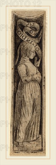Attributed to Francesco Francia (Italian, c. 1447-1517), Hope, c. 1470-1480, niello print