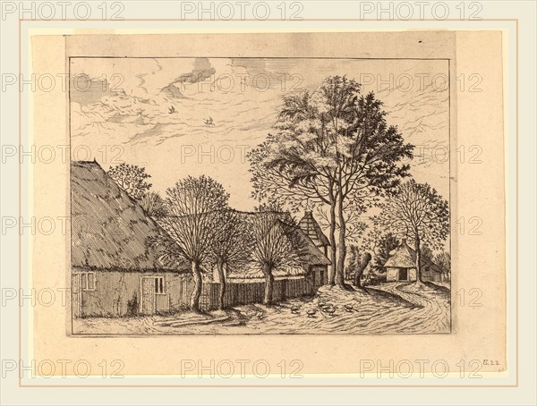 Johannes and Lucas van Doetechum after Master of the Small Landscapes (Dutch, active 1554-1572; died before 1589), Farms, published 1559-1561, etching retouched with engraving