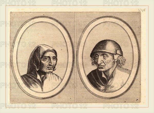 Johannes and Lucas van Doetechum after Pieter Bruegel the Elder (Dutch, died 1605), "Rijckje Schimmel-penninghs" and "Lubbert Leever-worst", c. 1564-1565, etching