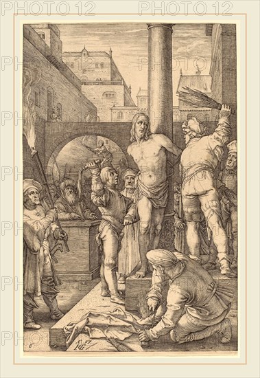 Hendrik Goltzius (Dutch, 1558-1617), Flagellation of Christ, 1597, engraving