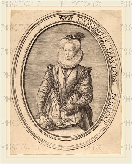 Hendrik Goltzius (Dutch, 1558-1617), Countess Francoise d'Egmond, 1580, engraving