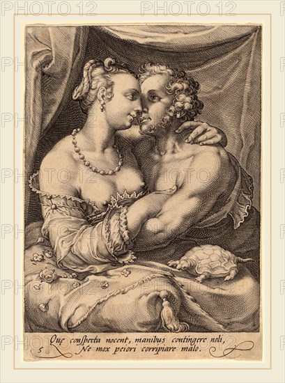 Jan Pietersz Saenredam after Hendrik Goltzius (Dutch, 1565-1607), Touch, engraving