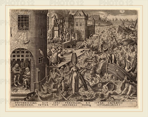 Attributed to Philip Galle after Pieter Bruegel the Elder (Flemish, 1537-1612), Hope, published 1559, engraving