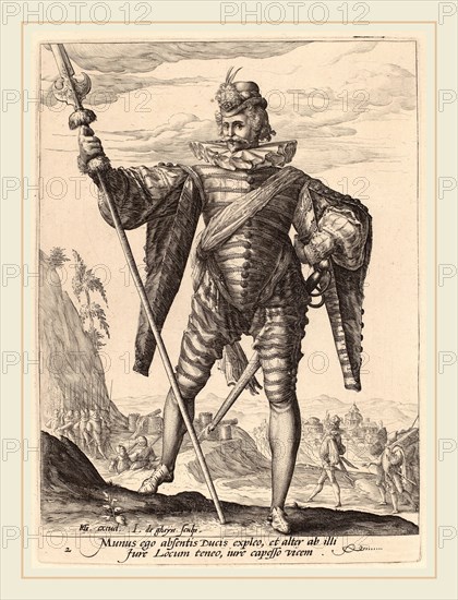 Jacques de Gheyn II after Hendrik Goltzius (Dutch, 1565-1629), Lieutenant-Colonel, 1587, engraving on laid paper