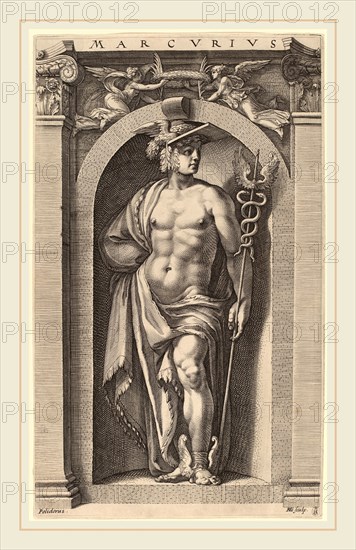 Hendrik Goltzius after Polidoro da Caravaggio (Dutch, 1558-1617), Mercury, probably 1592, engraving