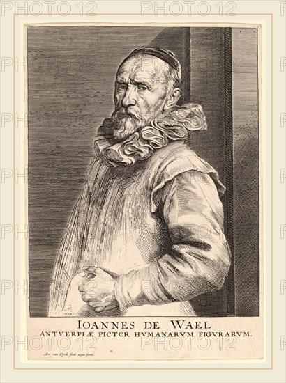 Sir Anthony van Dyck (Flemish, 1599-1641), Jan de Wael, c. 1630, etching and engraving on laid paper