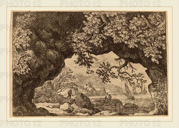 Allart van Everdingen (Dutch, 1621-1675), View through a Pierced Rock, probably c. 1645-1656, etching