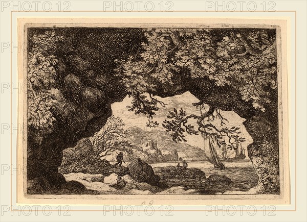 Allart van Everdingen (Dutch, 1621-1675), View through a Pierced Rock, probably c. 1645-1656, etching